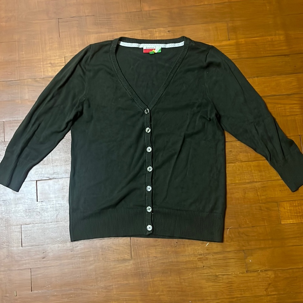 Modcloth Olive Charter School Cardigan size Large